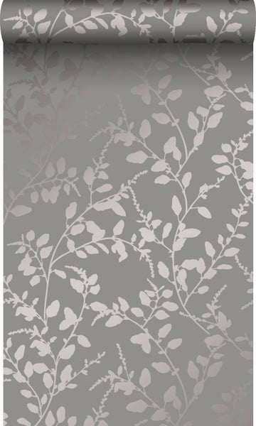 Origin Wallcoverings Tapete Blätter Taupe - 53 cm x 10,05 m - 345930