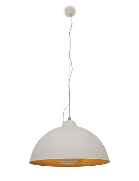 Hängeleuchte Pendelleuchte Everaldo sand white & gold Ø 54 cm E27 11050