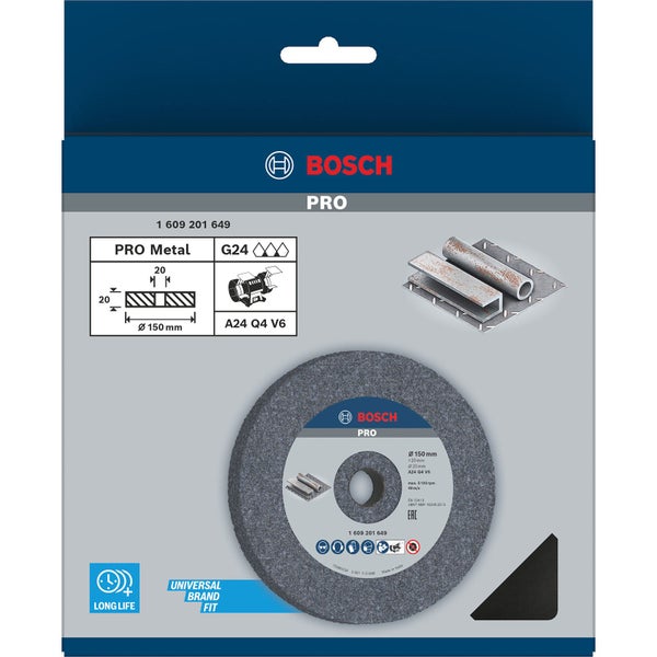 Bosch PRO Steel Schleifscheibe 150 x 20 x 20 mm G24 - 1609201649