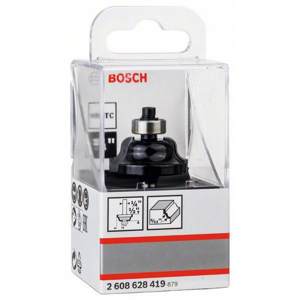 Bosch Kantenfräser B 1/4 R1 4 mm Ø 28,6 mm B 8 mm L 12,4 mm G 54 mm - 2608628419
