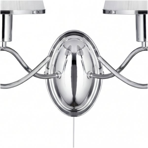 Wandleuchte mit zwei Lampen und ovaler Halterung