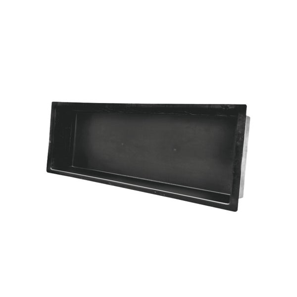 Rechteckige Einbaunische aus Kunststoff für die Wandmontage im Badezimmer oder in der Dusche.