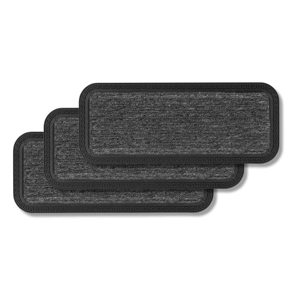 Drei Fußmatten mit Muster