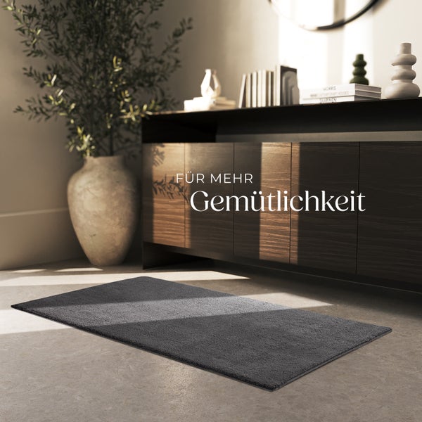 Kurzflorteppich tectake rutschfeste Unterseite verschiedene Größen und Farben 80 x 150 cm