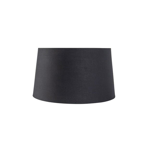 Baumwolllampenschirm schwarz 35/30/20 mit goldenem Interieur