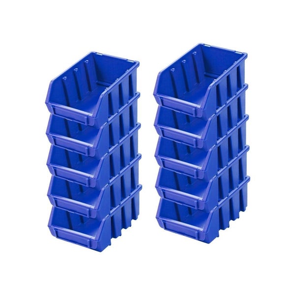 PROREGAL SuperSparSet 10x Sichtlagerbox 2 HxBxT 7,5 x 11,6 x 16,1 cm Polypropylen Blau