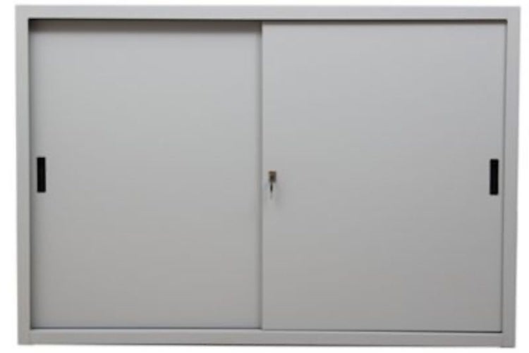 PROREGAL Schiebetürenschrank Ant 3 Ordernhöhen HxBxT 109 x 160 x 45 cm Grau