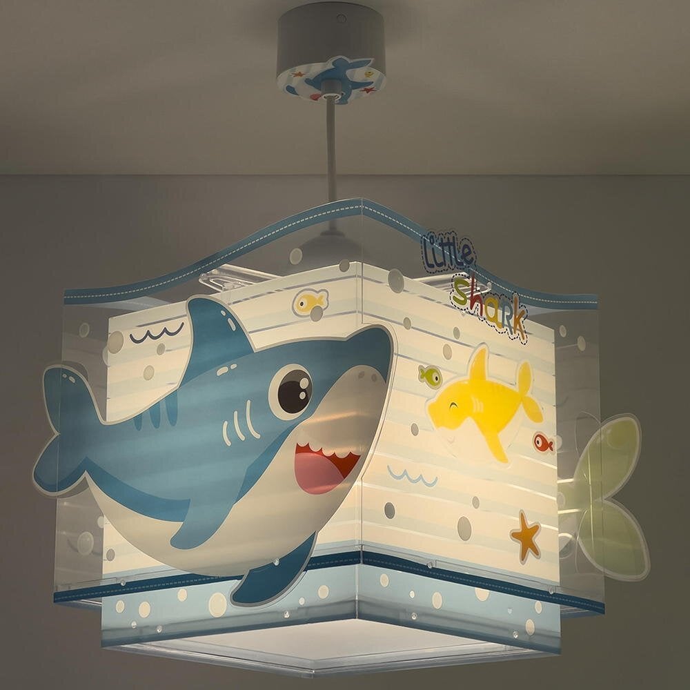Kinderzimmer Pendelleuchte Baby Shark in Mehrfarbig und Weiß E27