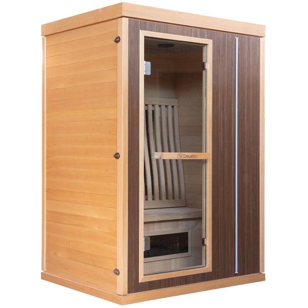 Holz Sauna mit Glastür