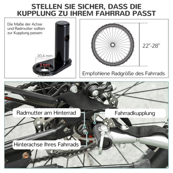 PawHut Fahrradanhänger, L130 x B73 x H90 cm, 600D Oxford, Stahlrohr, Rot+Schwarz
