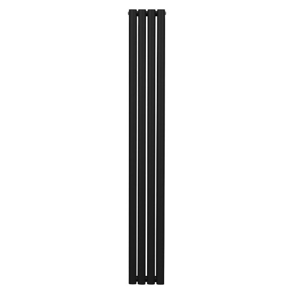 Oval Röhrenheizkörper - 1800mm x 240mm - Schwarz