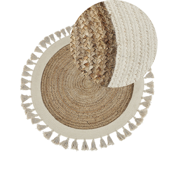 Teppich SAMSUN Beige ø 120 cm Jute