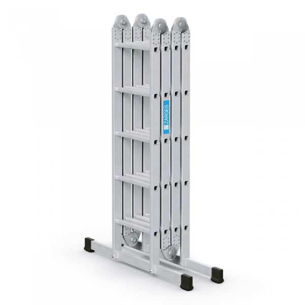 Mehrzweckleiter aus Aluminium im zusammengeklappten Zustand