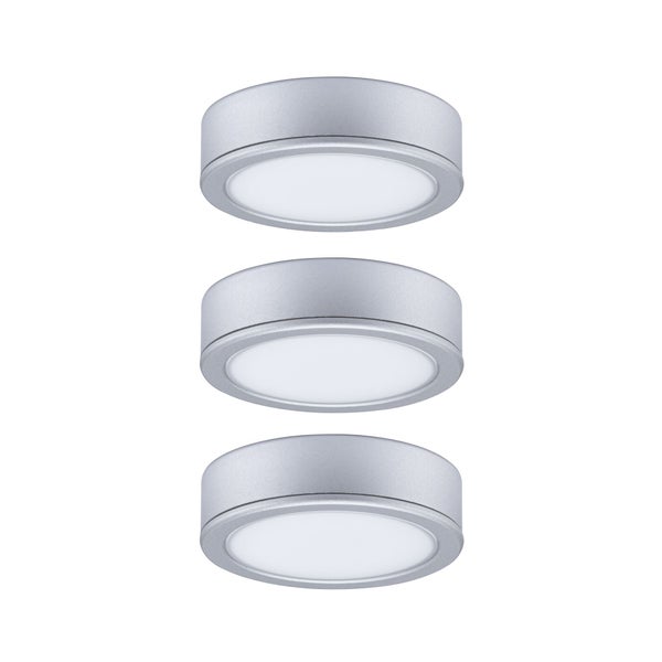 LED Unterschrankleuchte Pukk 3x3,5W 65mm 3x210lm 230V rund Chrom matt
