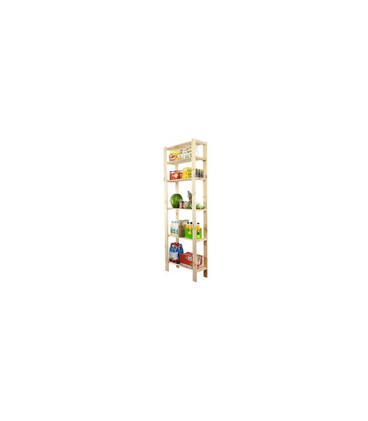 PROREGAL Holzregal Woodland HxBxT 230 x 80 x 30 cm Fachlast 120 kg 6 Fachboden Kiefernholz Natur