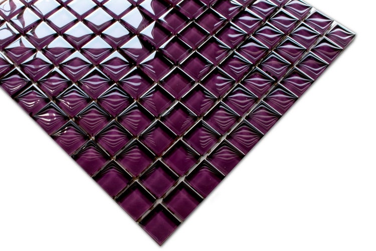 Glasmosaik auf Netz für Bad und Küche 30cm x 30cm  - Lambrusque