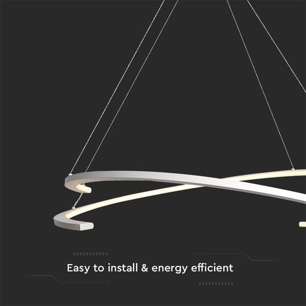 V-TAC VT-7908-W - Designer-Deckenleuchten - Designer-Hängelampen - IP20 - Weißes Gehäuse - 48 Watt