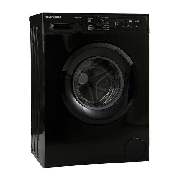 Telefunken Waschmaschine 5kg 1000 U/Min. Frontlader Schontrommel Überlaufschutz 15 Programme W-01-52-B schwarz