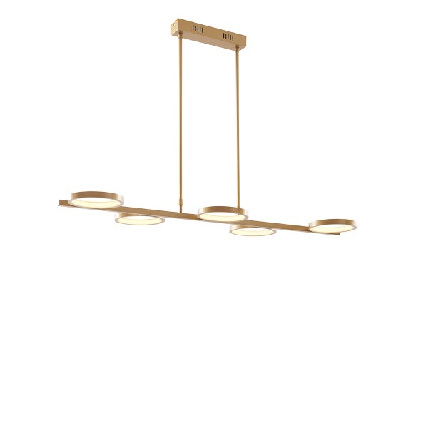 Moderne Hängelampe inkl. LED 3-stufig dimmbar gold 5-flammig - Vivé