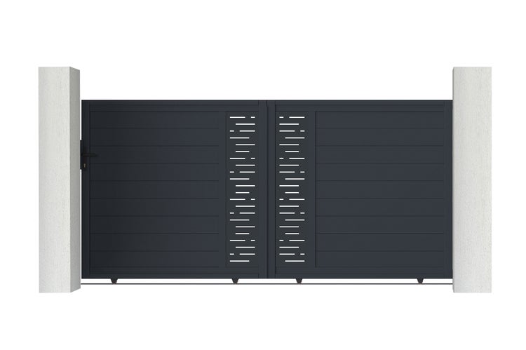 Schiebetor aus Aluminium 3m ARLBERG 300C160 Grau