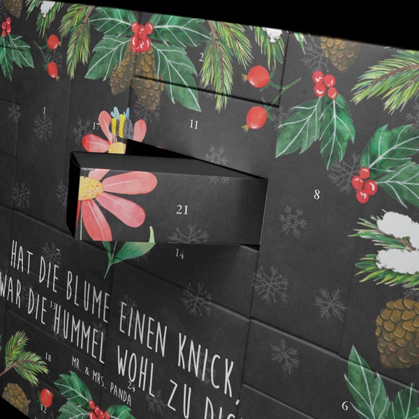 Mr. & Mrs. Panda Befüllbarer Adventskalender Hummel Blume - Schwarz