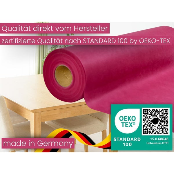 Sensalux Tischdeckenrolle 25m lang aus stoffähnlichem Vlies, 1m  x 25 m Beere