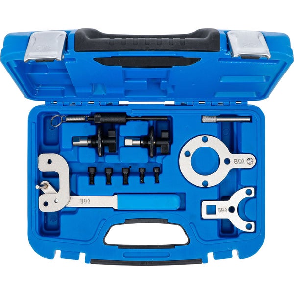 Motor Einstellwerkzeug Satz in blauem Werkzeugkoffer