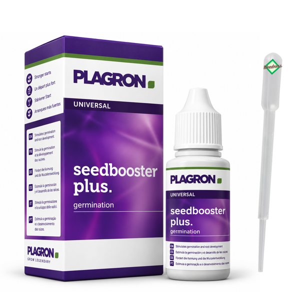 Plagron Seedbooster Plus Keimungsbeschleuniger mit Dosierpipette in Verpackung und Flasche