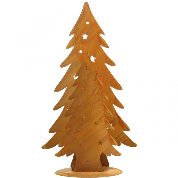 Dekorativer Weihnachtsbaum aus Metall mit Sternenmuster