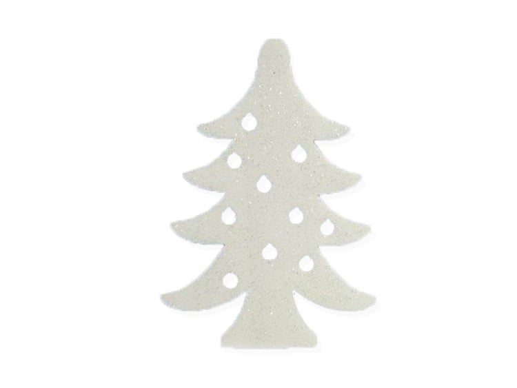 Weihnachtsbaumanhänger in Tannenbaumform mit Glitzereffekt