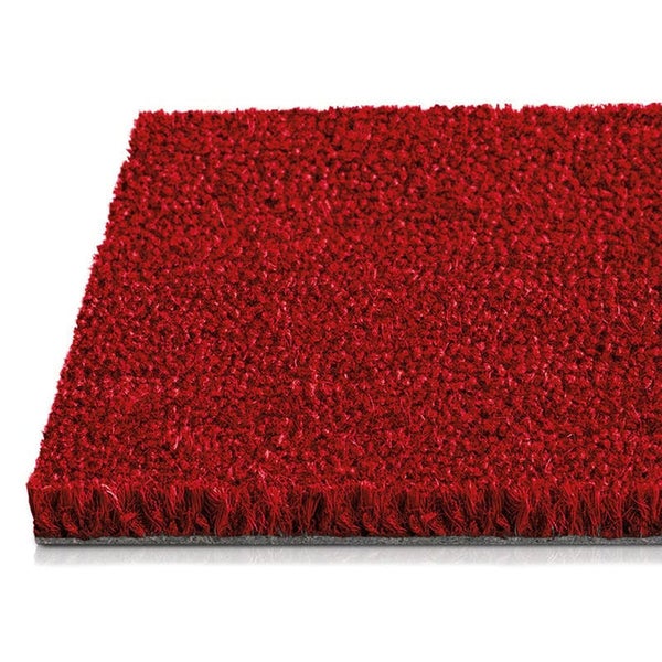 FLOORDIREKT Fußmatte Kokos - Eingangsmatte aus Kokos - Fußabtreter - Rot - 30 mm - 80 x 100 cm