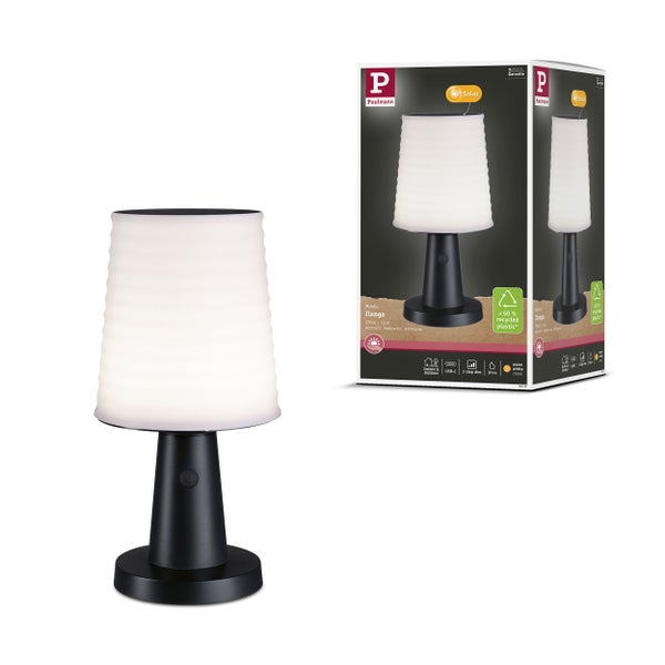 Solar LED Tischleuchte Ilanga IP44 2700K 125lm Anthrazit