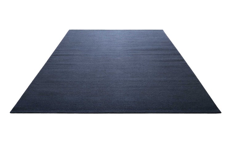 Kelim Teppich Dunkelblau aus Wolle Perpignan Green Looop 130x190 cm