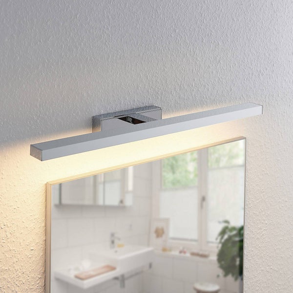 Lindby LED Wandleuchte, Wandlampe Bad Jukka (spritzwassergeschützt (Modern) in Chrom aus Aluminium (1 flammig ) - Wandleuchten Spiegelleuchte Badezimmer Wandbeleuchtung Badezimmerleuchte