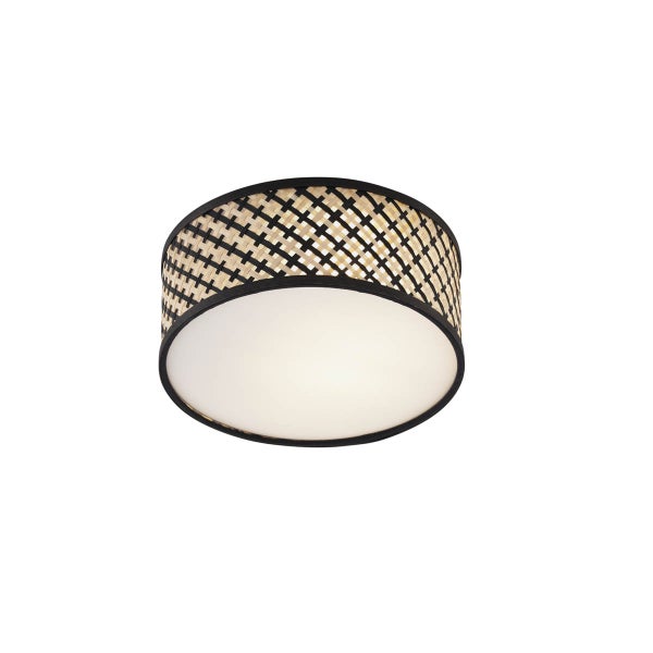 Deckenleuchte mit geflochtenem Lampenschirm