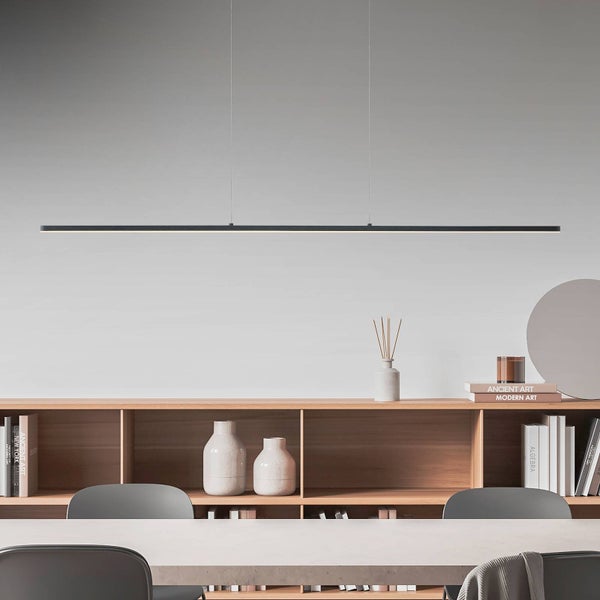 quitani LED Margita dimmbar (Modern) in Schwarz aus Aluminium (1 flammig, ) Wohnzimmerleuchte