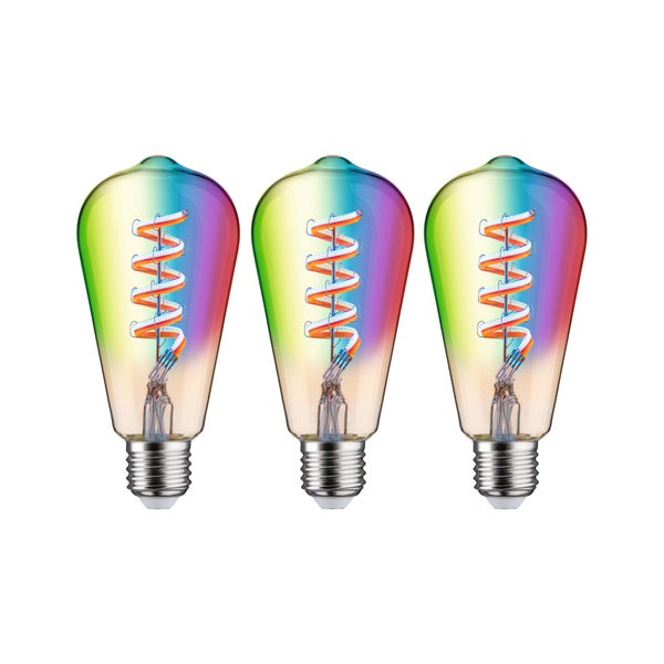 Filament 230V Smart Home Zigbee 3.0 LED Kolben ST64 E27 3x470lm 3x6,3W RGBW+ dimmbar Gold
