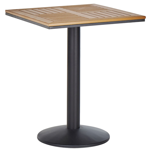 Outdoor Bistrotisch PALMI 60 cm 60 cm Holzoptik Braun