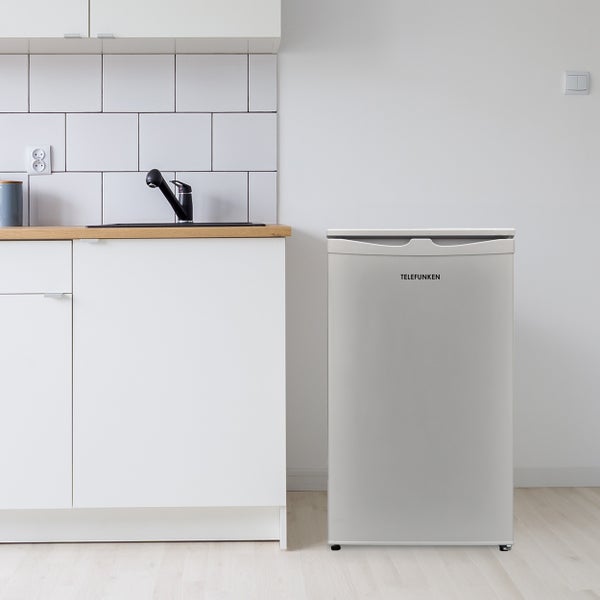 Telefunken Kühlschrank mit 2-Sterne Gefrierfach Freistehend 81 Liter Kühlschrank klein CF-32-152-S silber