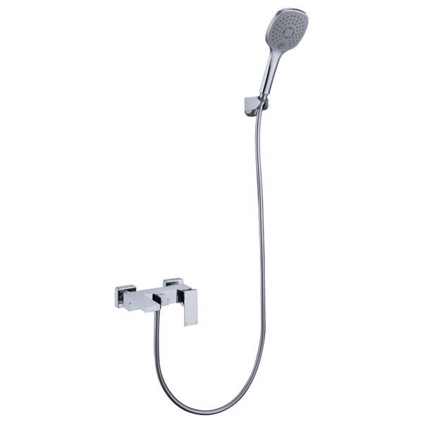 EcoRain Thermostat-Wannenarmatur mit Brausehalter - Messing & Keramikscheiben - Bad- & Duscharmatur - Universeller Anschluss - Korrosionsbeständig - Chrom