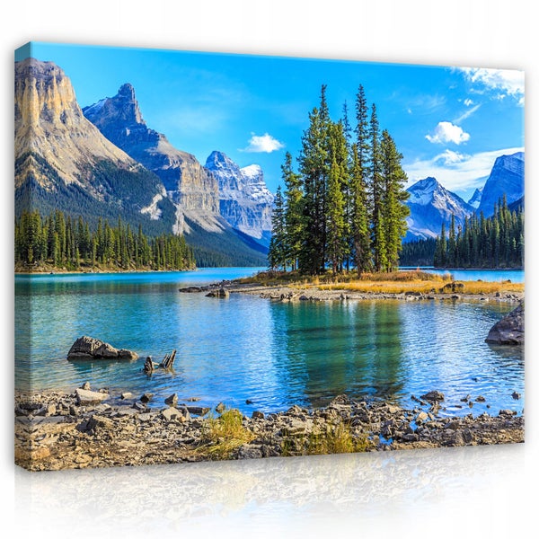 Bilder Landschaft Berge Natur Leinwandbild Wohnzimmer 120X80 cm