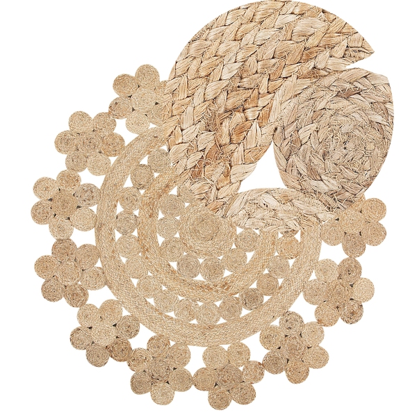 Teppich BIRECIK Beige ø 120 cm Jute