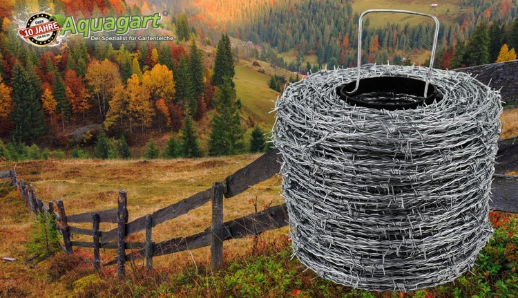 750m Stacheldraht verzinkt 1,6/1,7mm für Wildzaun Forstzaun Knotengeflecht