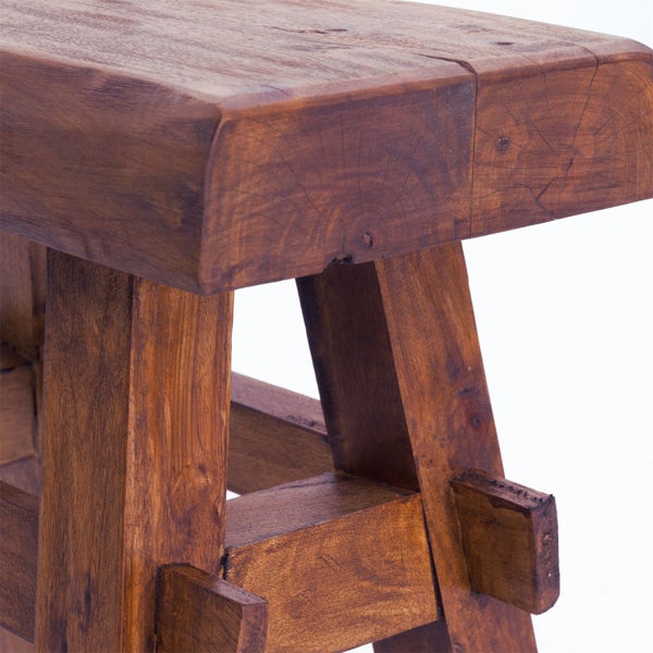 Hocker VINTAGE 40 Massivholz 02 hellbraun