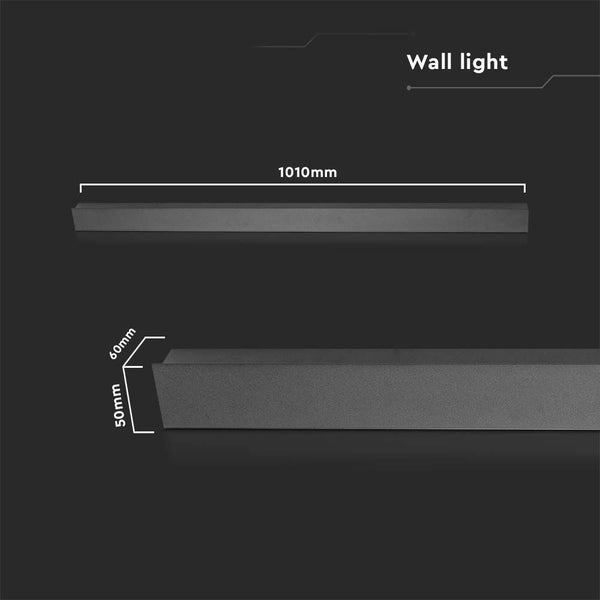 V-TAC VT-1176-B - LED-Wandleuchten - Modern - Wandleuchten - IP65 - Schwarzes Gehäuse - 16 Watt -