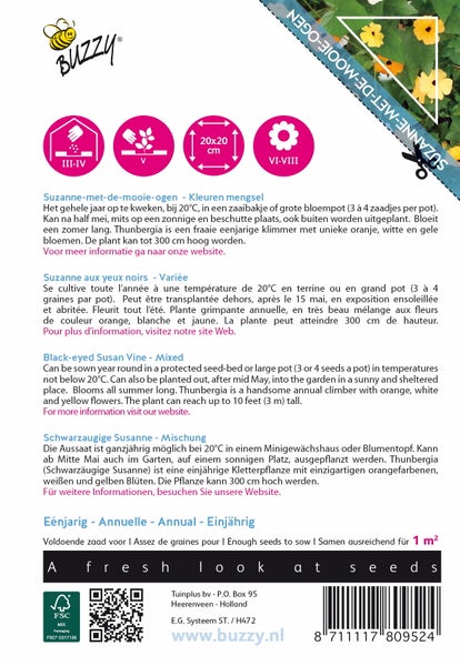 Samenpackung Schwarzäugige Susanne Kletterpflanze