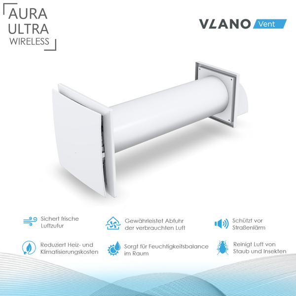 Vlano Vent AURA ULTRA Wireless Lüfter für die Wandmontage