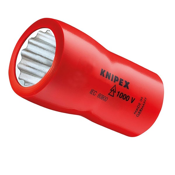 Knipex 1x Steckschlüsseleinsatz (Doppel-Sechskant) mit Innenvierkant 3/8 - 98377/16