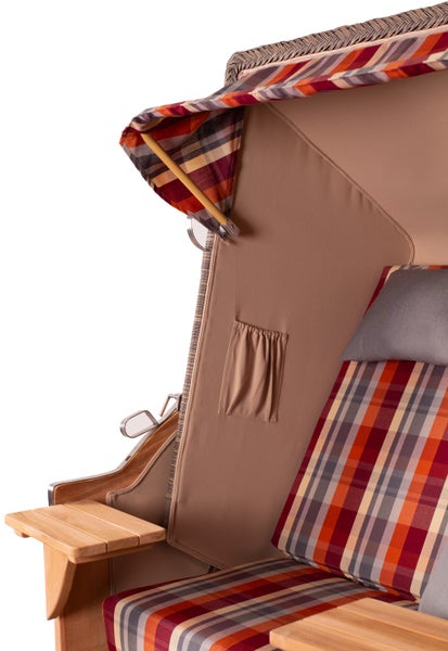 Strandkorb Nordstrand Teak PE grey Dessin 584