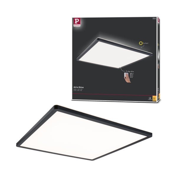 LED Panel 3-Step-Dim Atria Shine Backlight eckig 420x420mm 22W 2200lm 3000K Schwarz dimmbar